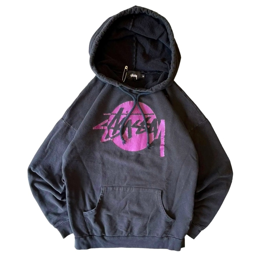 Black & purple Stussy hoodie - women’s size small